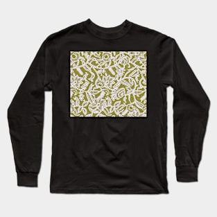 Vintage floral lace (green yellow) Long Sleeve T-Shirt